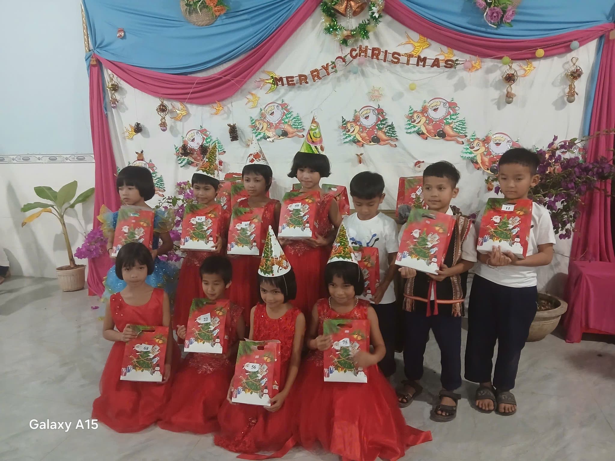 Christmas presents prepared for children at the Catholic care community