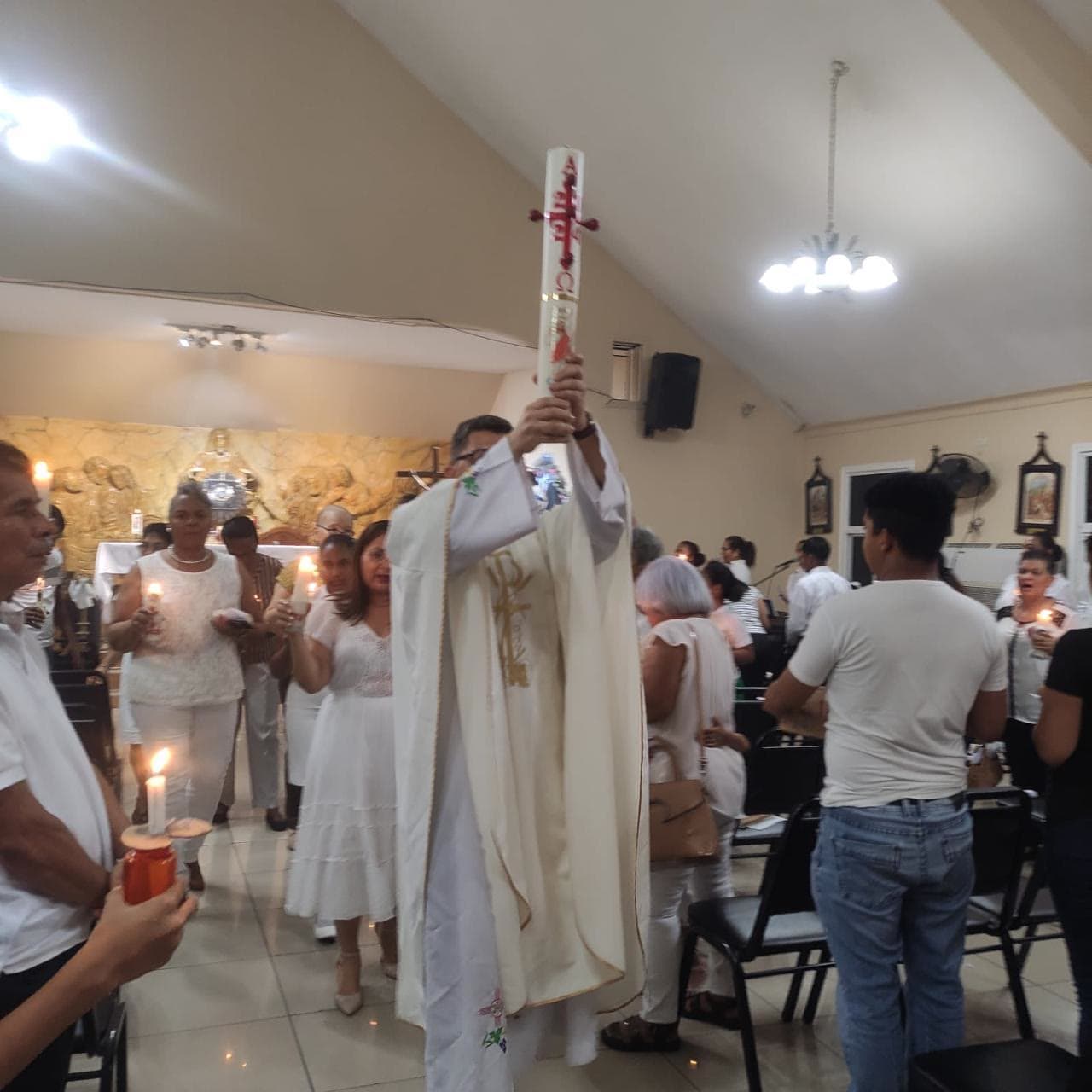 Members of the Panama parish community during Holy Week